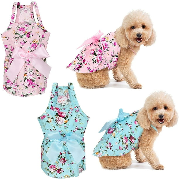 4 Pieces Dog Bowknot Floral Dress Pet Princess Dress Dog Sundress Dog Princess Dress Puppy Summer Dress for Small Pets Dogs Puppy Cats 4 Pieces Dog Bowknot Floral Dress Pet Princess Dress Dog Sundress Dog Princess Dress Puppy Summer Dress for Small Pets Dogs Puppy Cats